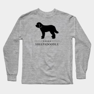 Sheepadoodle Black Silhouette Long Sleeve T-Shirt